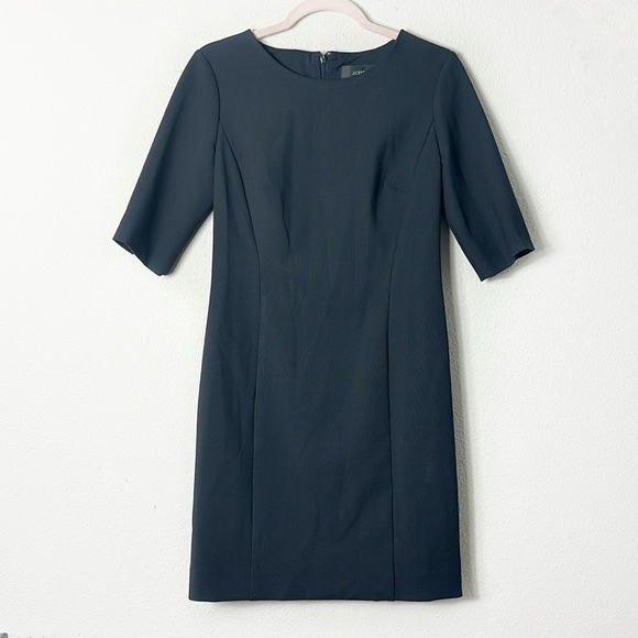 J. Crew Black Dress 3/4 Sleeves size 4P - Picture 1 of 10